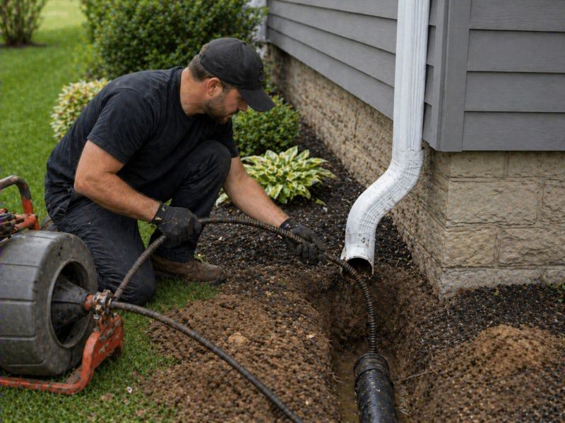 Downspout Snaking in Pittsburgh, PA