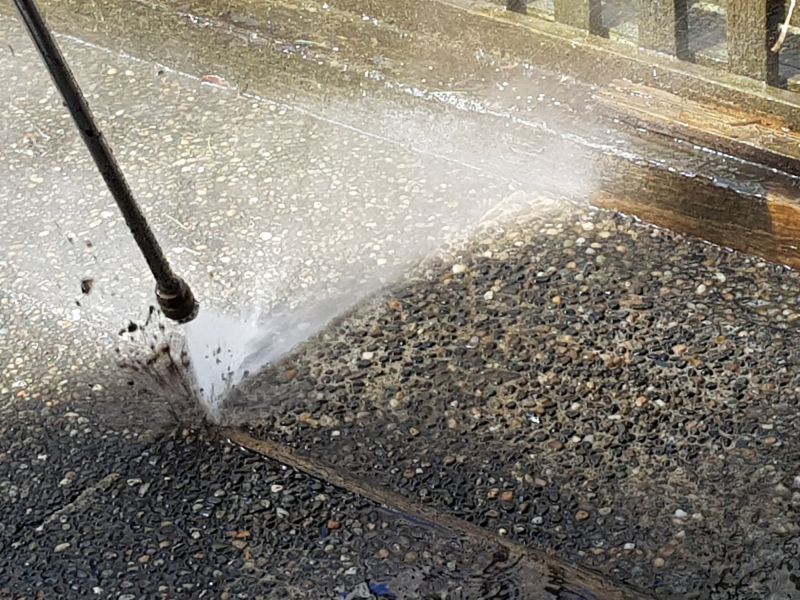 Asphalt Powerwashing detail